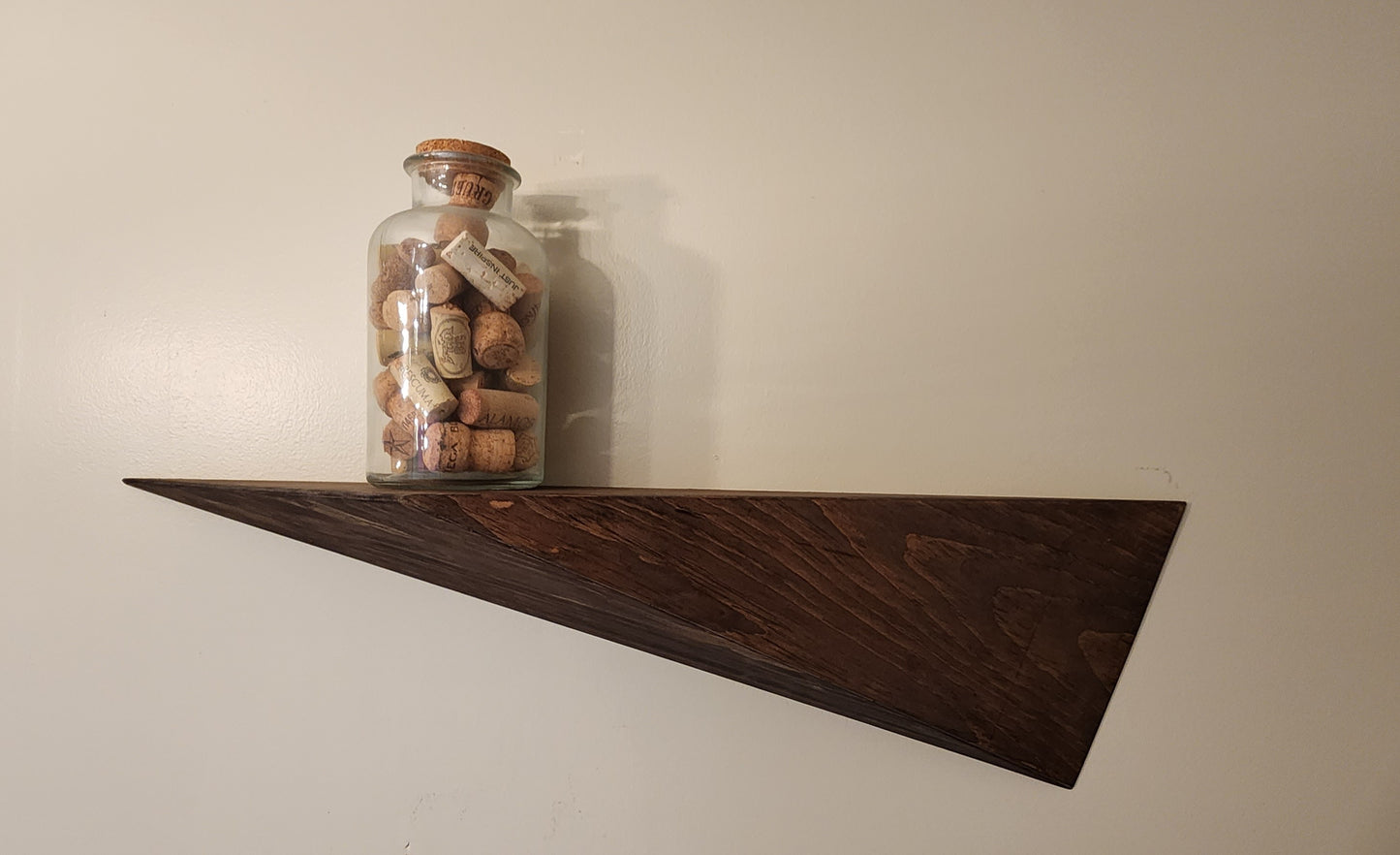 Triangular Wood Floating Shelf