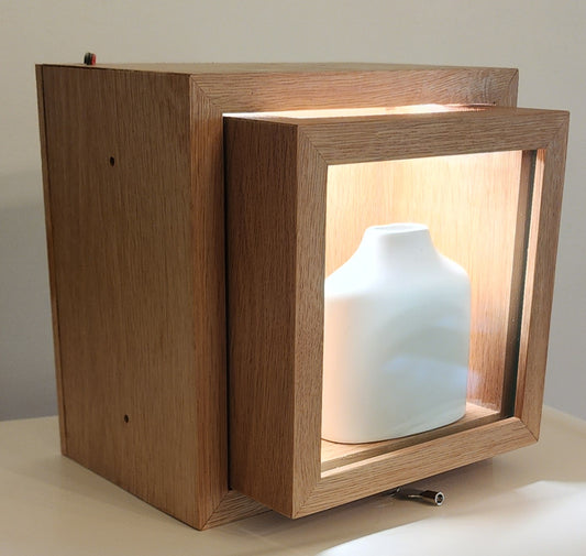 Removable Locking Recessed Display Case with Light