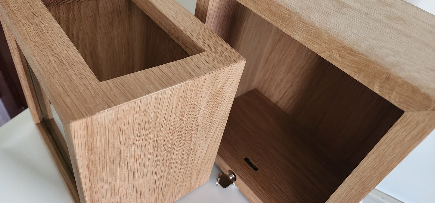 Removable Locking Recessed Display Case with Light