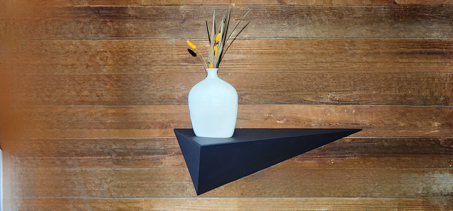 Skewed Triangle Wood Floating Shelf