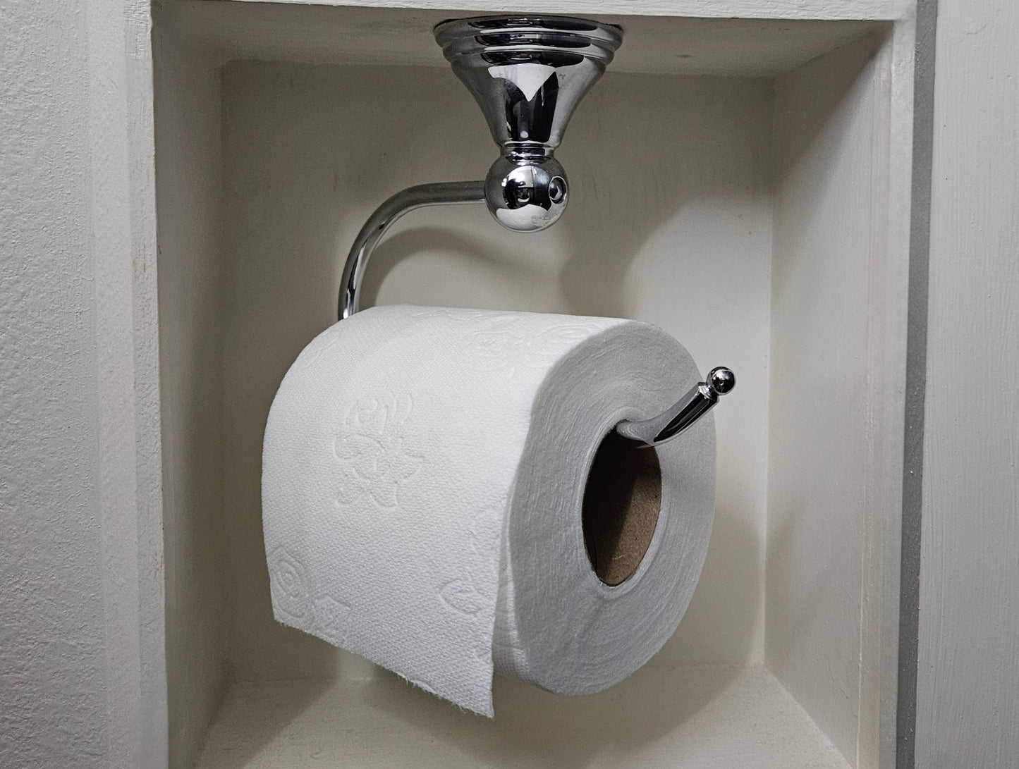 Recessed Niche Toilet Paper Holder with Double Storage