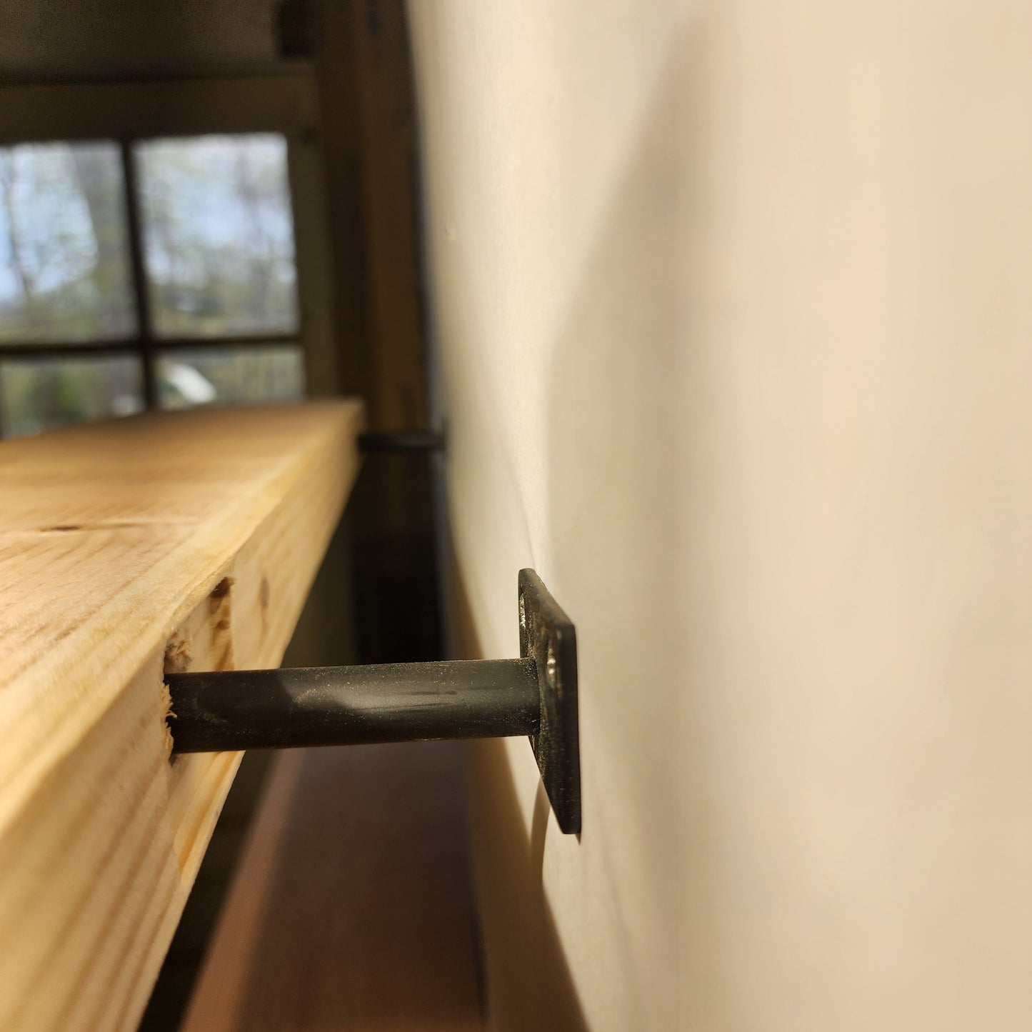 Solid Wood Rustic Timber Floating Shelf