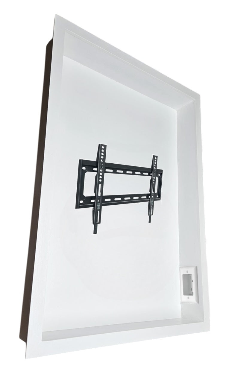 TV & Monitor Recessed Niche With Mount With Outlet - Fully Customizable