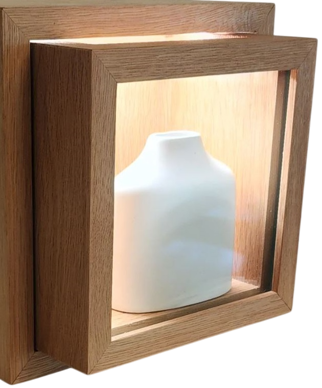 Removable Locking Recessed Display Case with Light