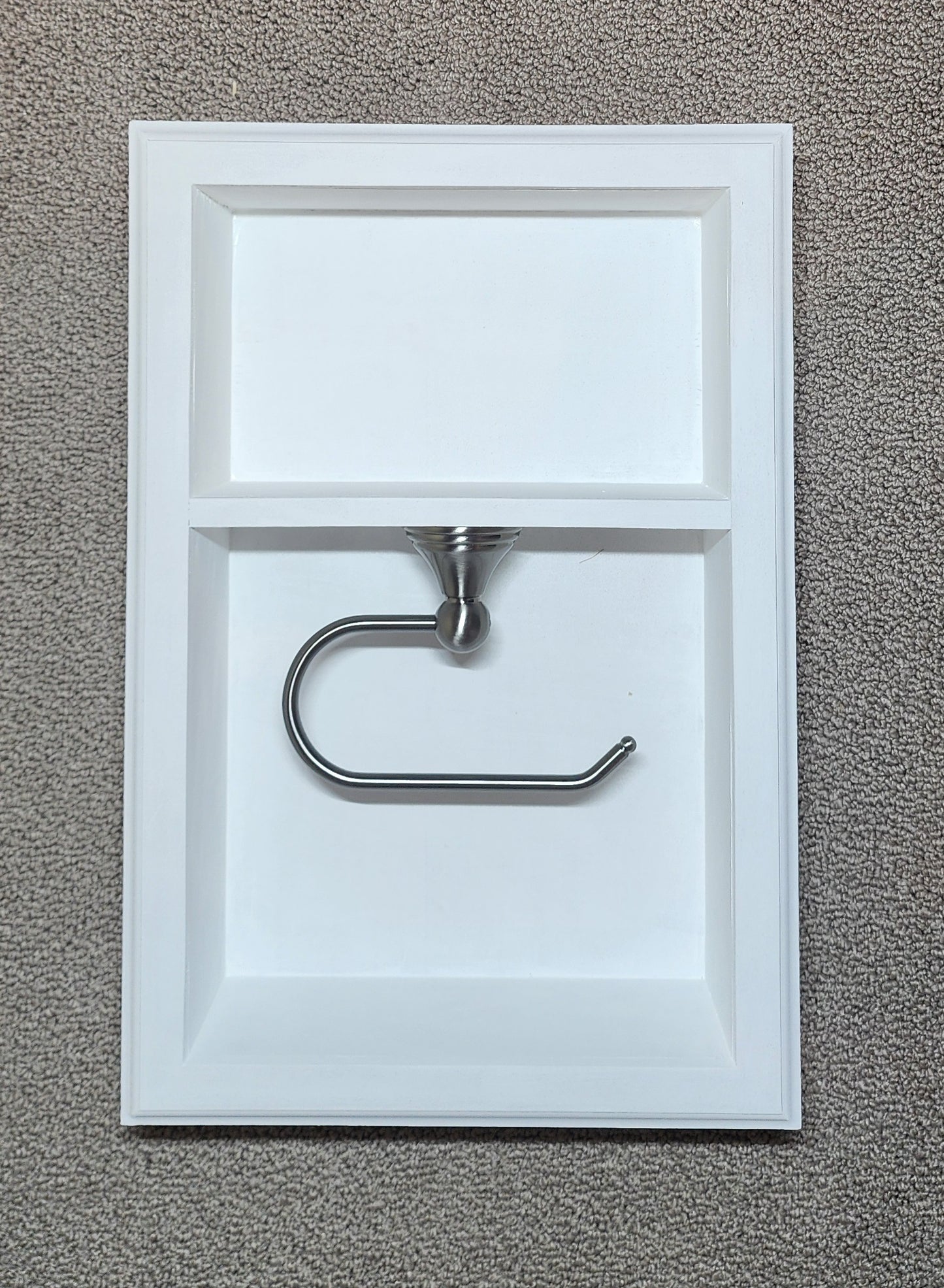 Recessed Niche Toilet Paper Holder with Storage Niche