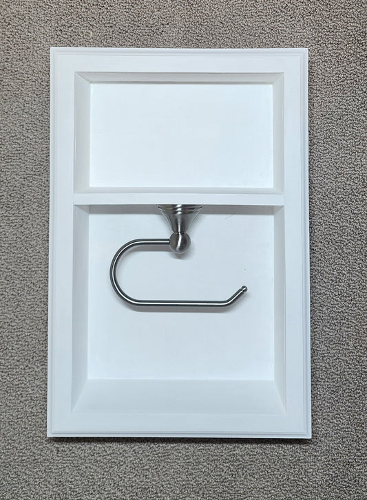 Recessed Niche Toilet Paper Holder with Storage Niche