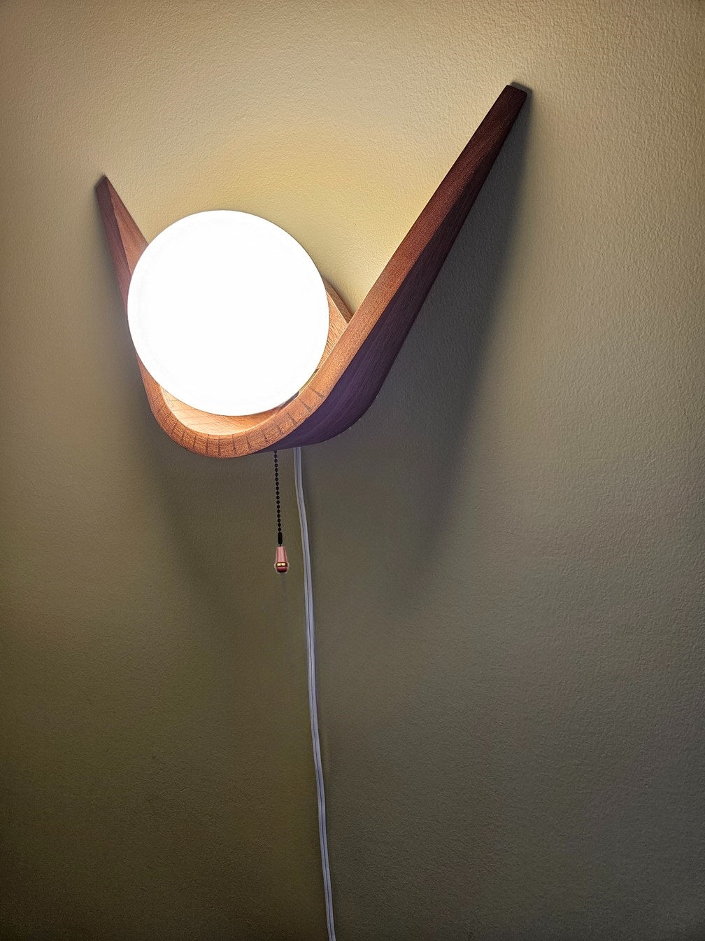 Slung Bent Wood - Globe Light (Oversized)