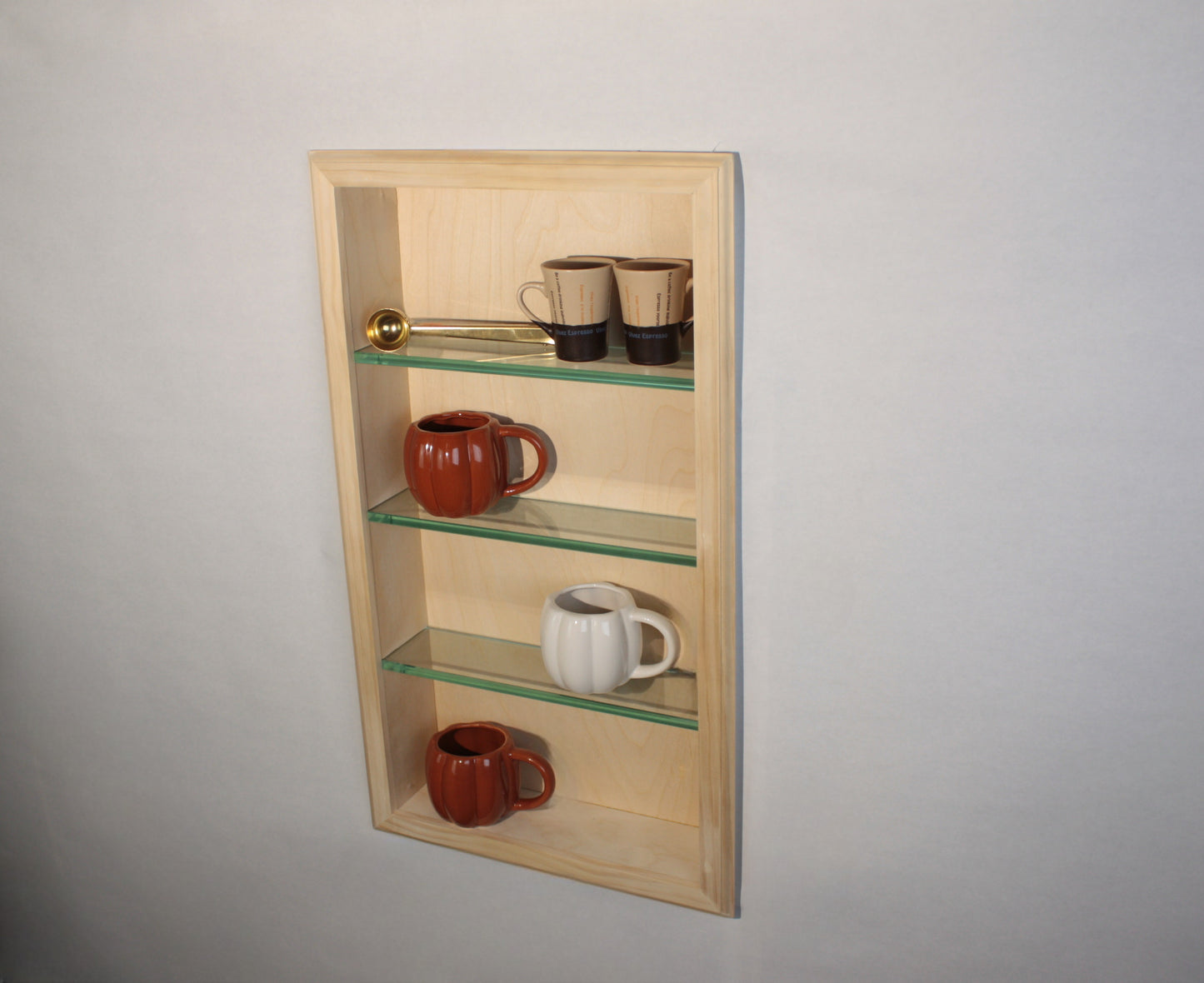 Recessed Wall Storage With Glass Shelves | 24x14 |