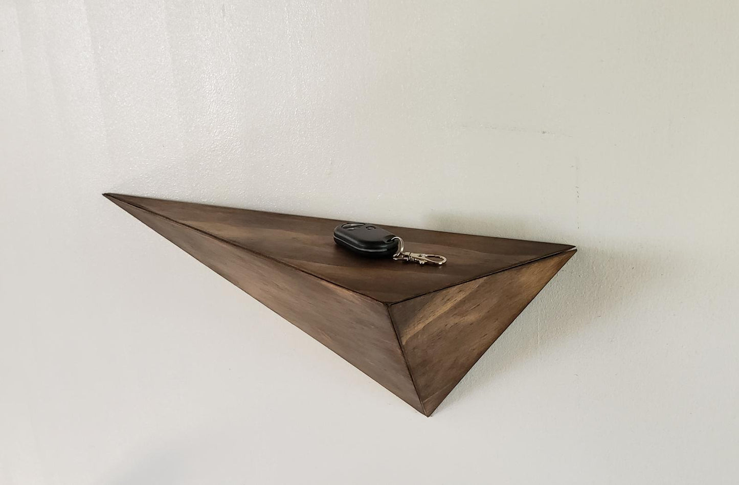 Skewed Triangle Wood Floating Shelf