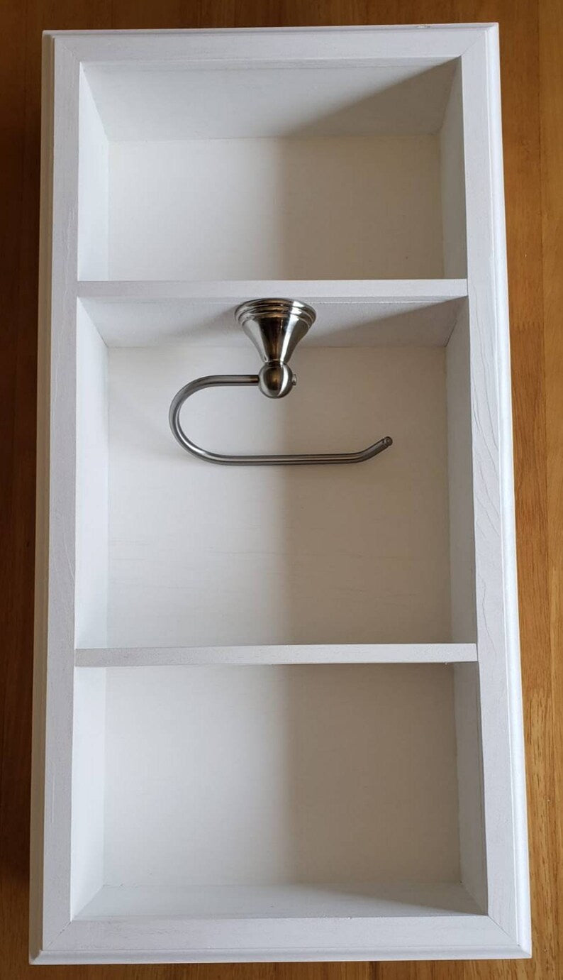 Recessed Toilet Paper Holder with Double Storage Niche