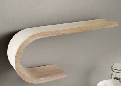 Curled Floating Wood Shelf