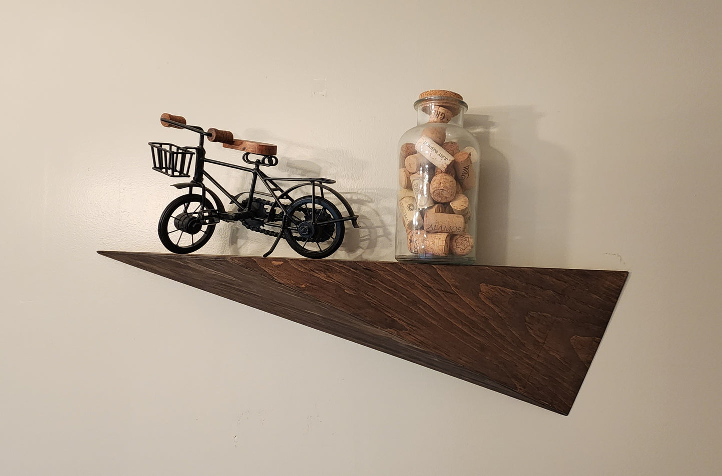 Triangular Wood Floating Shelf