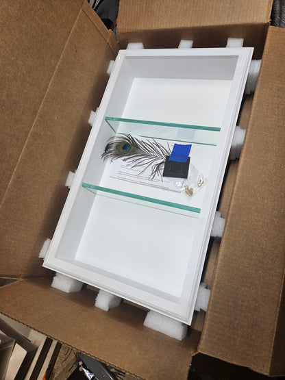 Recessed Niche Wall Storage With Glass Shelves