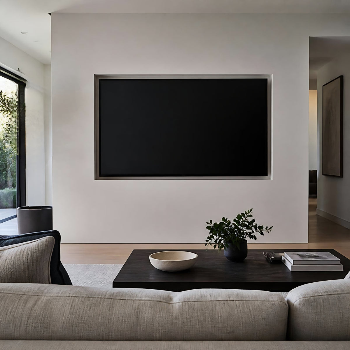TV / Monitor Recessed Niche With VESA Mount And Outlet