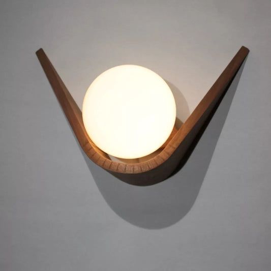 Slung Bent Wood Wall Sconce Light - Large