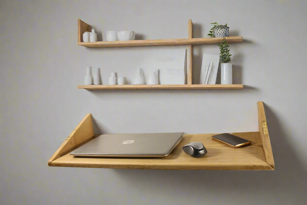 Fold Down Wall Mount Floating Desk