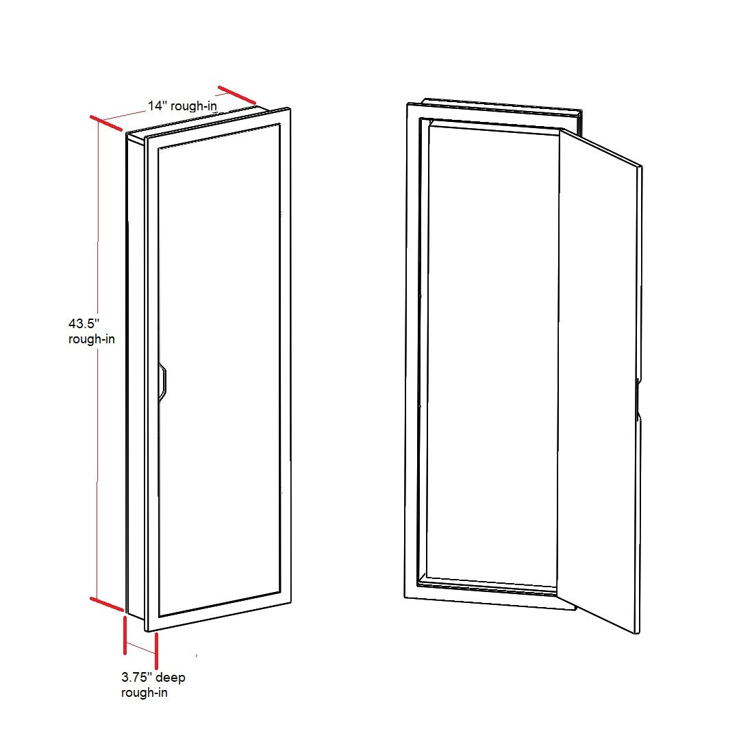 Recessed Ironing Board Cabinet