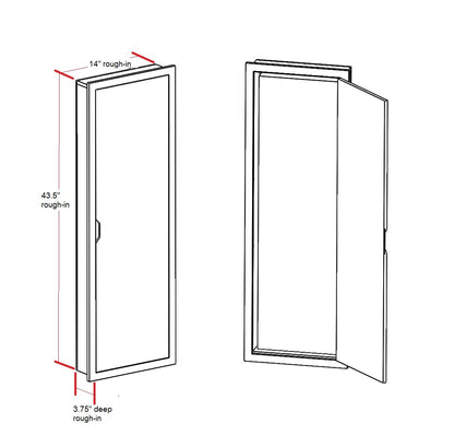 Recessed Ironing Board Cabinet