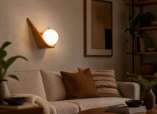 Slung Bent Wood - Globe Light