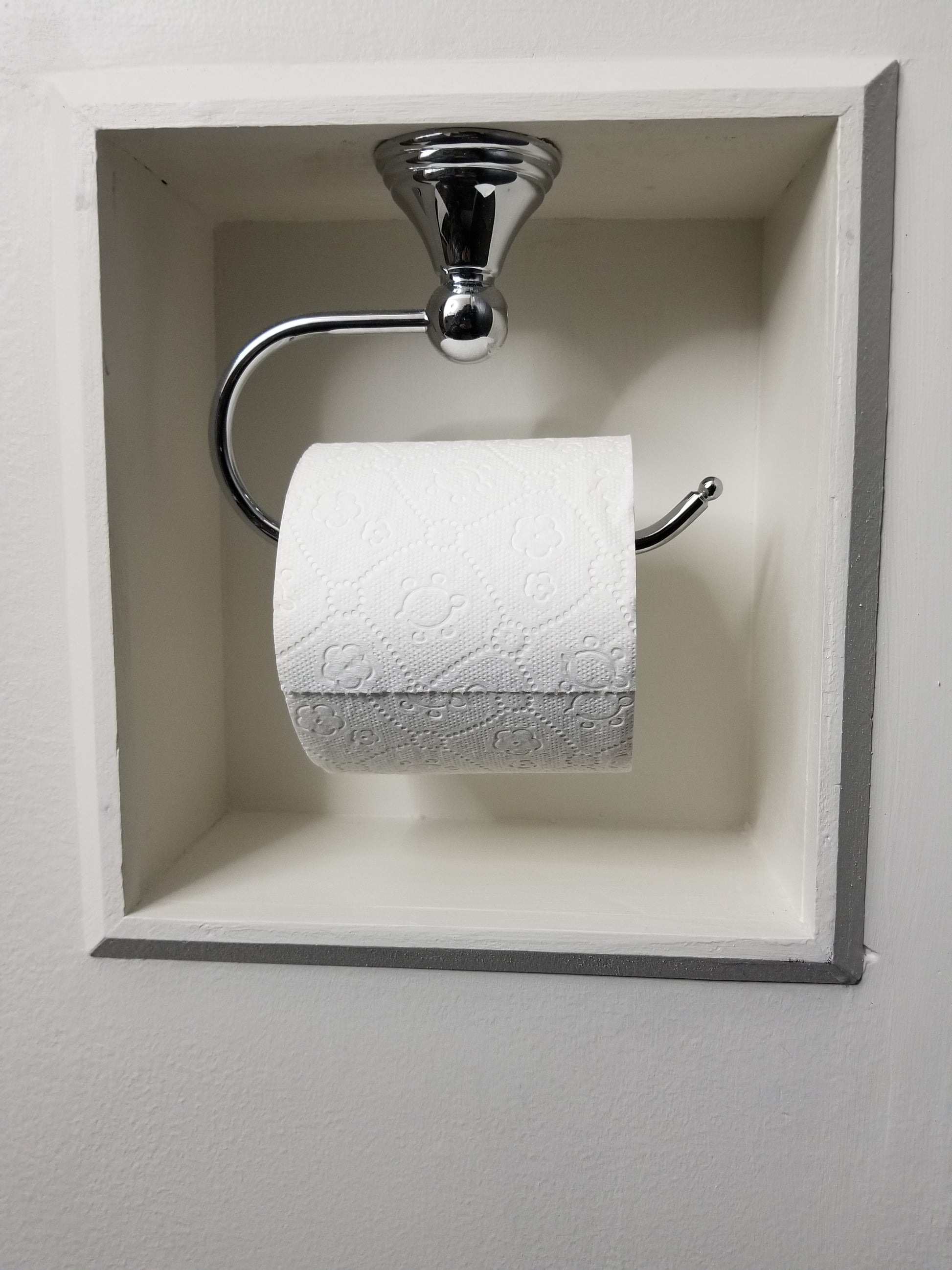 Recessed Toilet Paper Holder in Matte Black