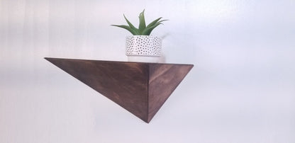 Skewed-Triangle Wood Floating Shelf