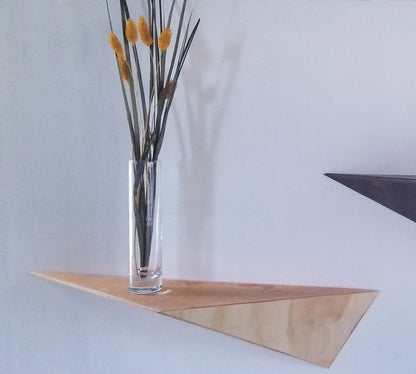 Triangular Wood Floating Shelf