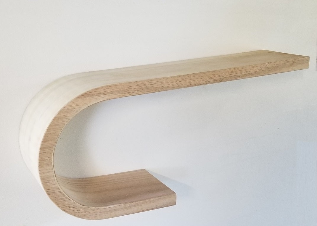 Curled Floating Wood Shelf