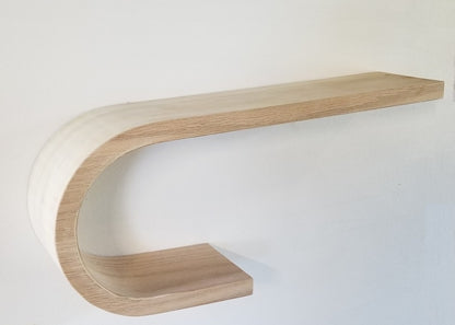 Curled Floating Wood Shelf