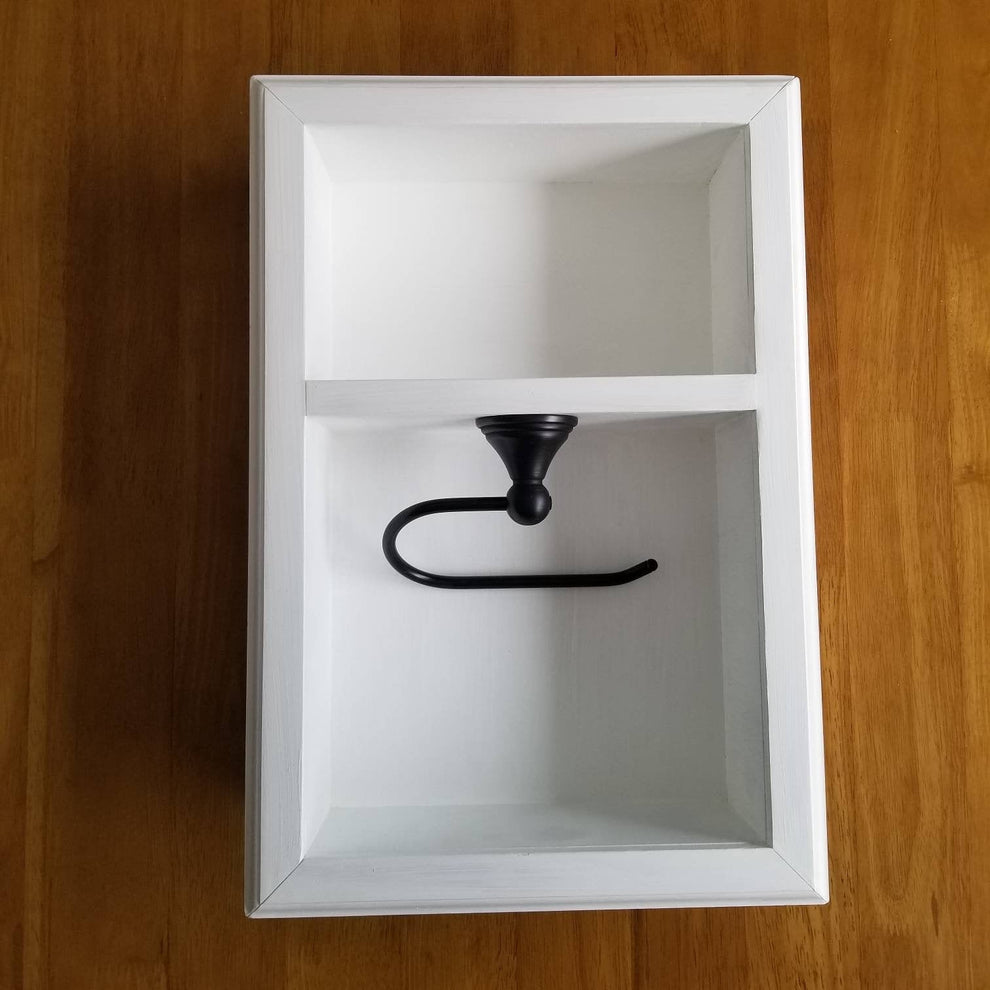 Recessed Toilet Paper Holder with Storage Niche Hammer and Nail Studios