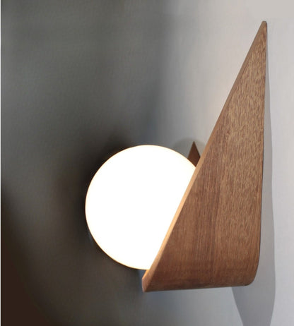 Slung Bent Wood Wall Sconce Light- Small