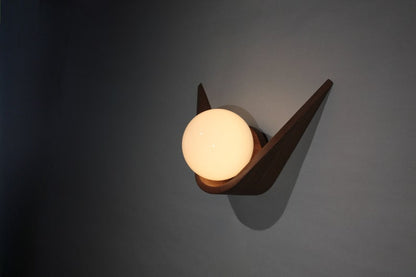 Slung Bent Wood Wall Sconce Light- Small