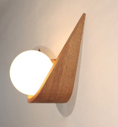 Slung Bent Wood Wall Sconce Light- Small