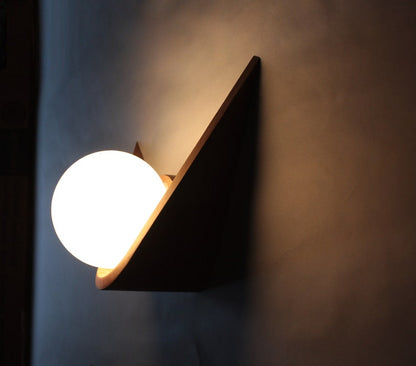 Slung Bent Wood Wall Sconce Light- Small