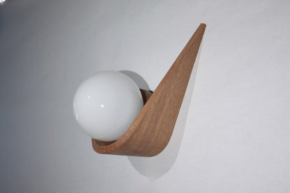 Slung Bent Wood Wall Sconce Light- Small